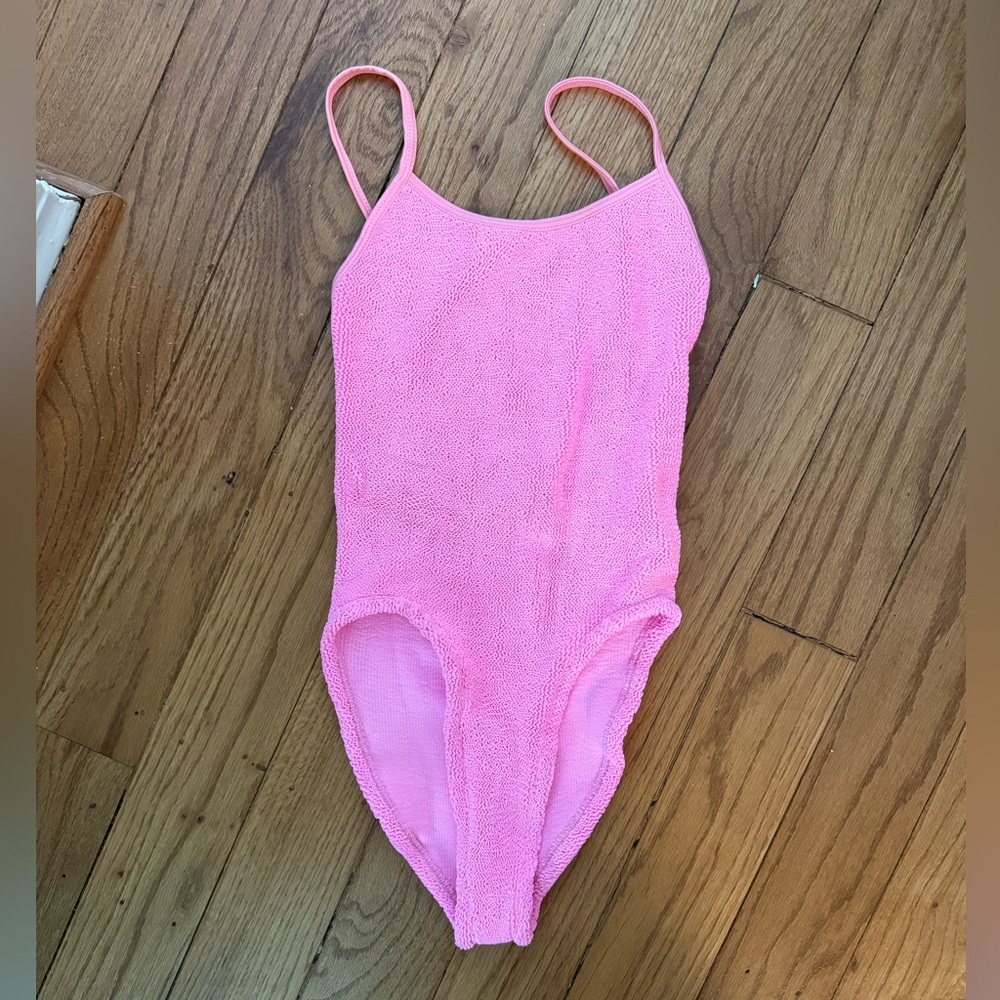 Hunza G Pink One Piece Swimsuit